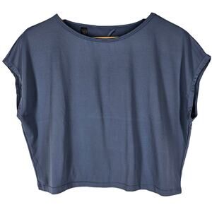 KYODAN WOMEN'S BLUE ARIA CREWNECK TOP (PETITE SMALL) STYLISH & COMFORTABLE